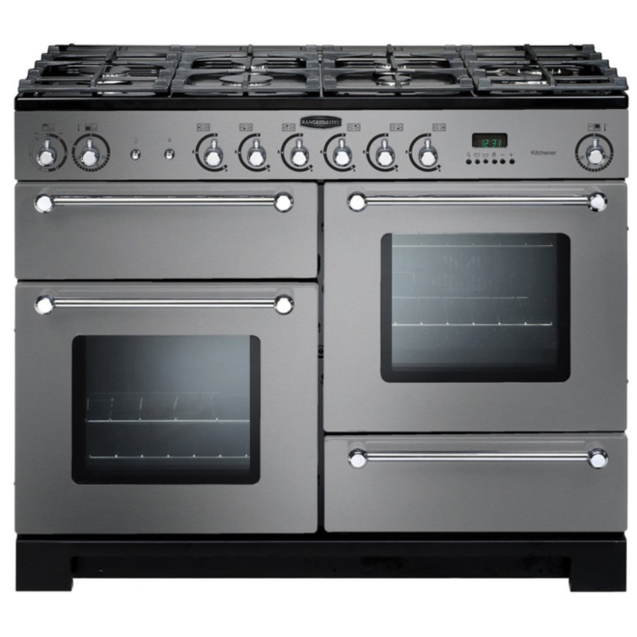 product image RangeM Kitchener 110 DF St/St Chrome H 90.5 / 93.0 cm x W 109.2 cm x D 60.4 cm