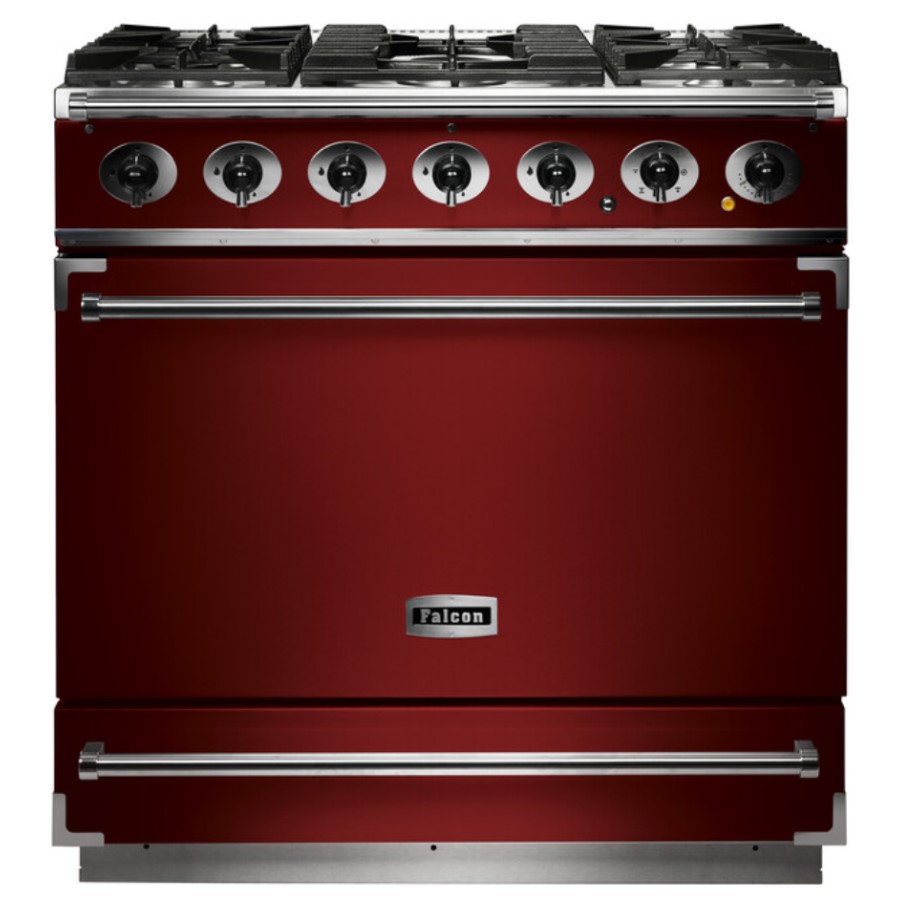 product image Falcon 900S DF Cherry Red Nickel EU 8736 H 93.7 cm x W 90.0 cm x D 66.0 cm