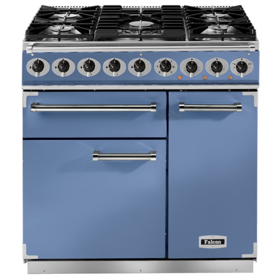 product image Falcon 900 DX DF China Blue Nickel EU 79 H 91.2 / 93.7 cm x W 90.0 cm x D 60.0 cm