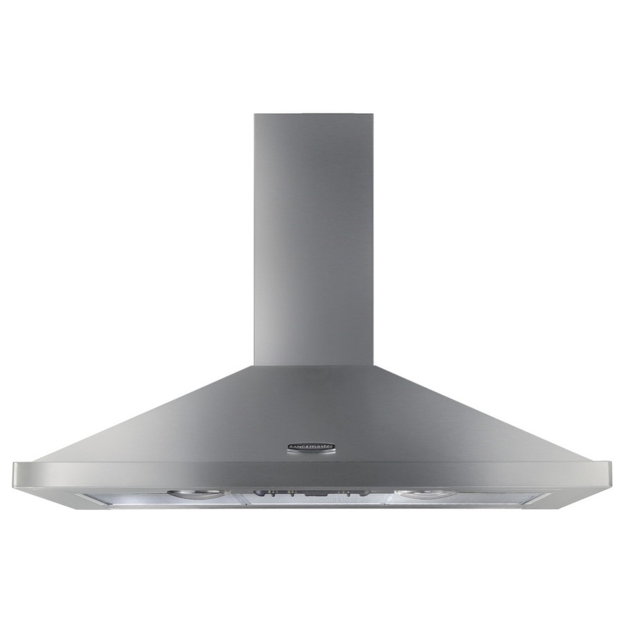product image RangeM 90CM Hood St/Steel No Rail Hood dimensions - H 49.5 / 77.0 cm x W 49.0 cm x D 89.8 cm 
Chimmney Hieght - Max 77 / Min 49.5cm