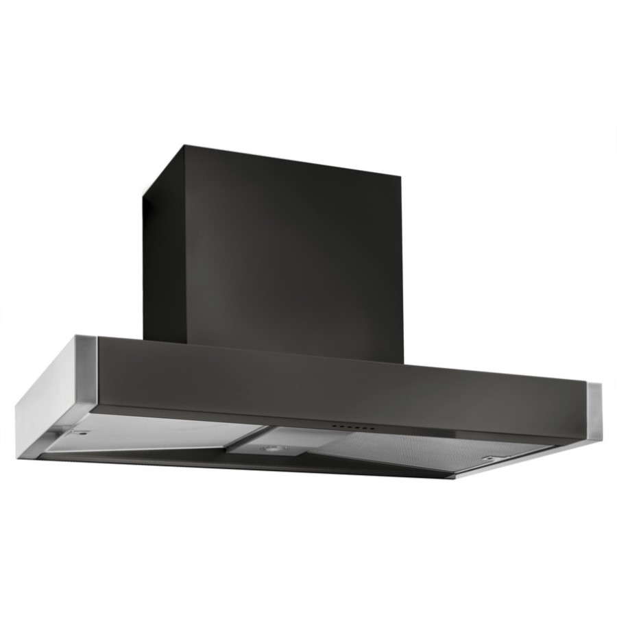 product image RangeM Mer 1200 Slab Canopy Hood Ash Blk H 76.20 cm x W 119.00 cm x D 62.00 cm