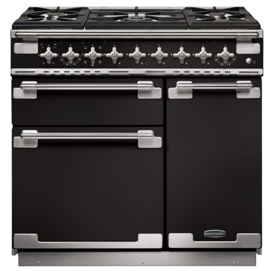 product image RangeM Elise 90 DF Black H 91.0 / 93.5 cm x W 90.0 cm x D 59.8 cm