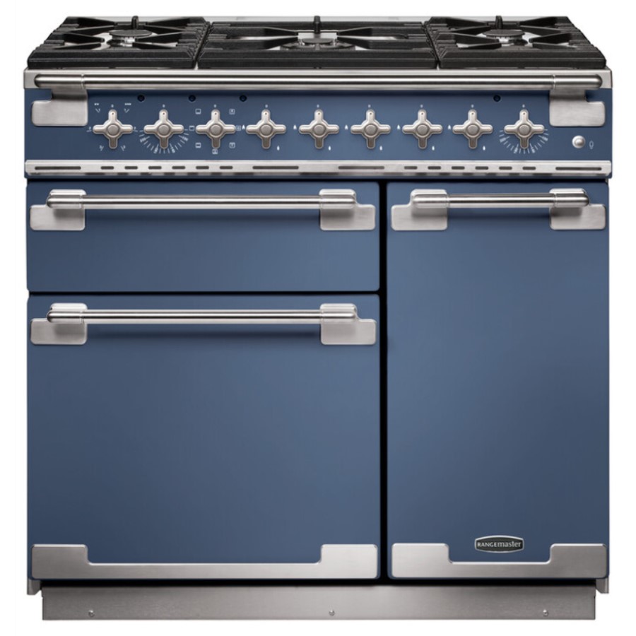 product image RangeM Elise 90 DF Stone Blue H 91.0 / 93.5 cm x W 90.0 cm x D 59.8 cm