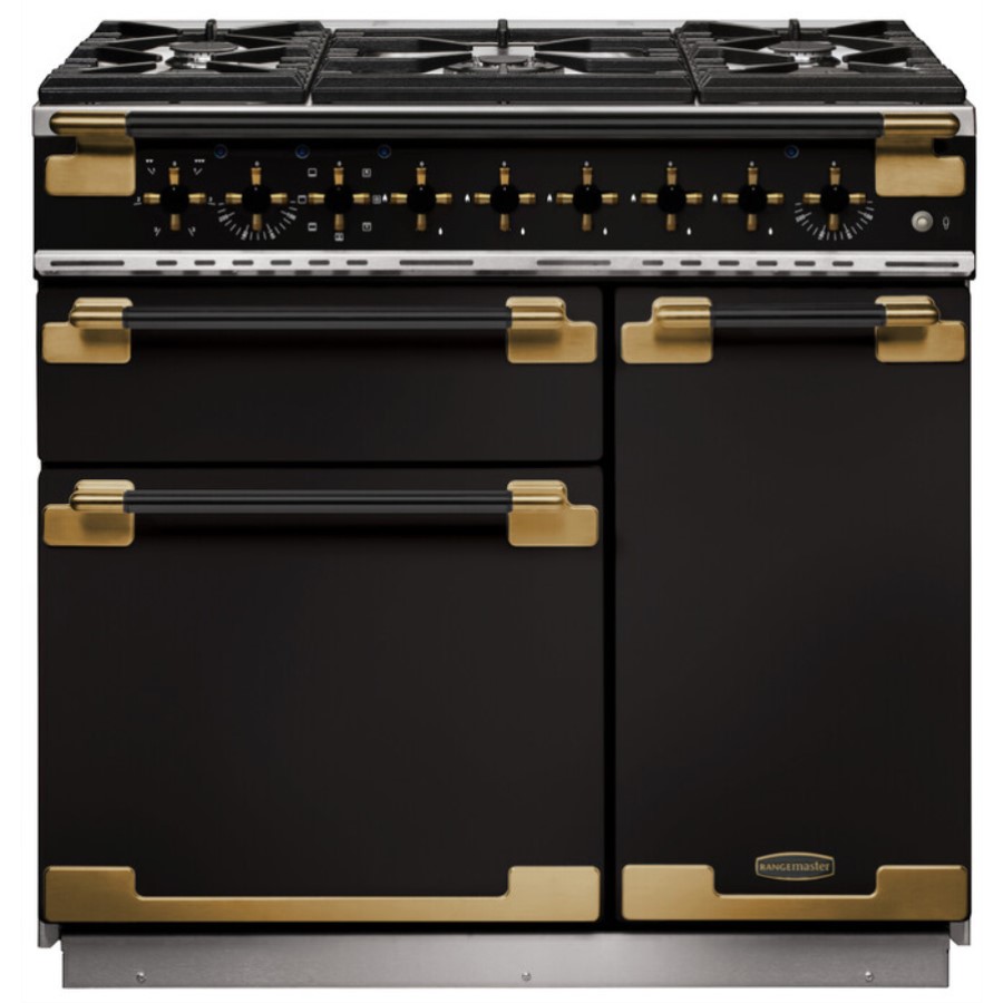 product image RangeM Elise 90 DF GBLK Blk Antique GB/I H 91.0 / 93.5 cm x W 90.0 cm x D 59.8 cm