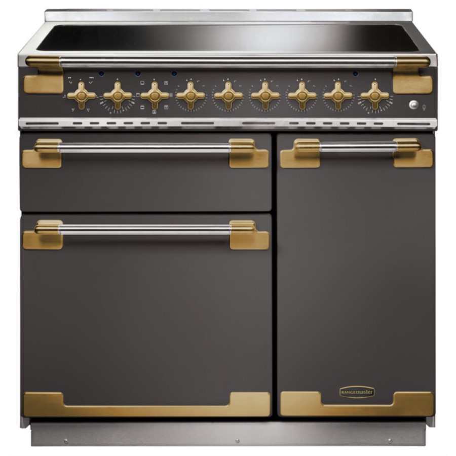 product image RangeM Elise 90 IND. Slate Antique Brs G H 91.0 / 93.5 cm x W 90.0 cm x D 60.0 cm