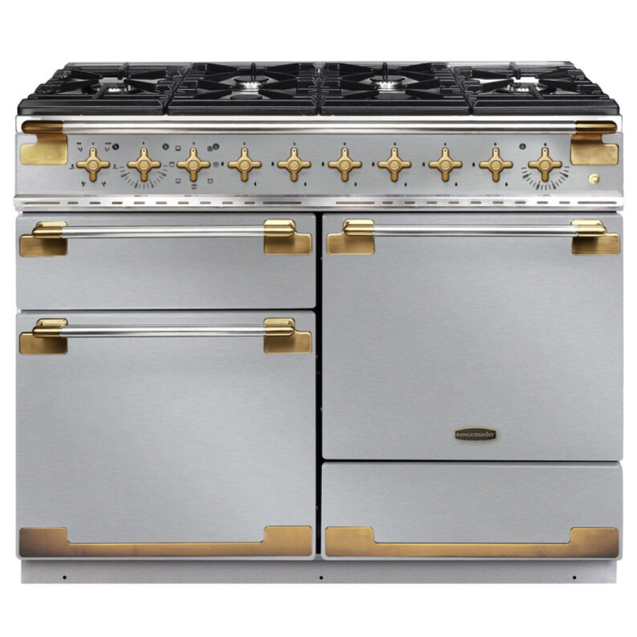 product image RangeM Elise 110 DF Antique Brass S/S GB H 91.0 / 93.5 cm x W 109.2 cm x D 59.8 cm