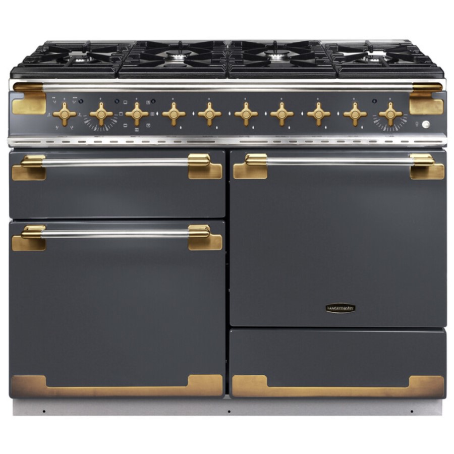 product image RangeM Elise 110 DF Slate Antique Brass H 91.0 / 93.5 cm x W 109.2 cm x D 59.8 cm