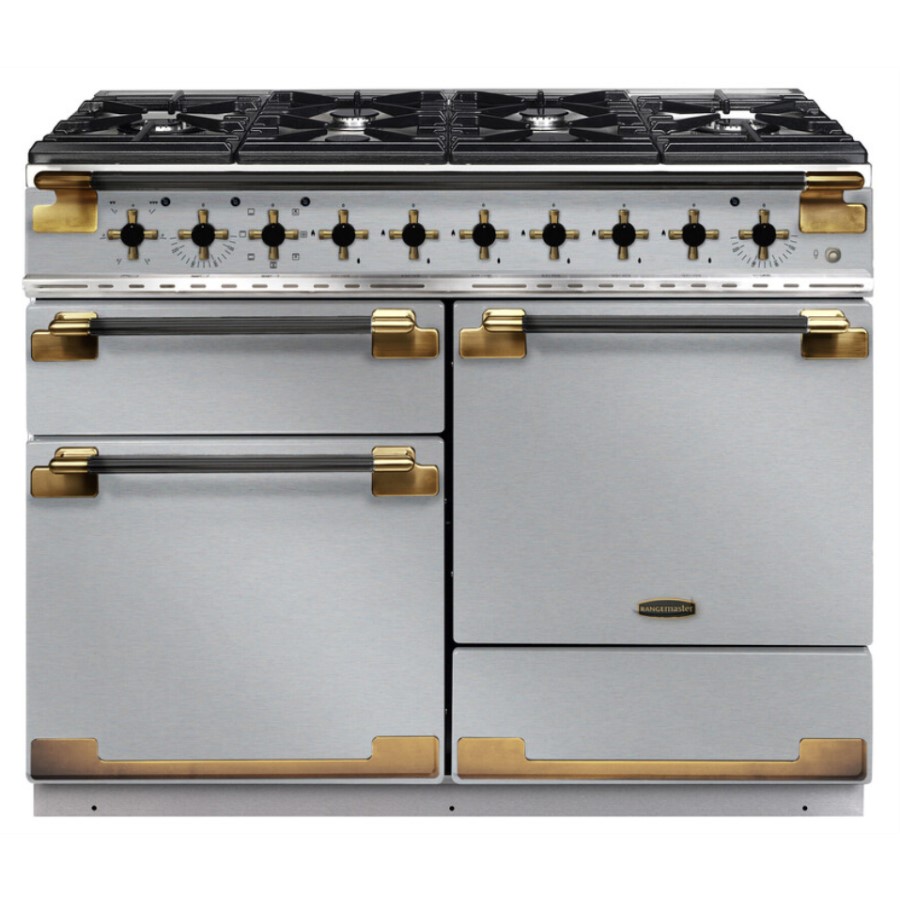 product image RangeM Elise 110 DF Blk Antique St/St GB H 91.0 / 93.5 cm x W 109.2 cm x D 59.8 cm