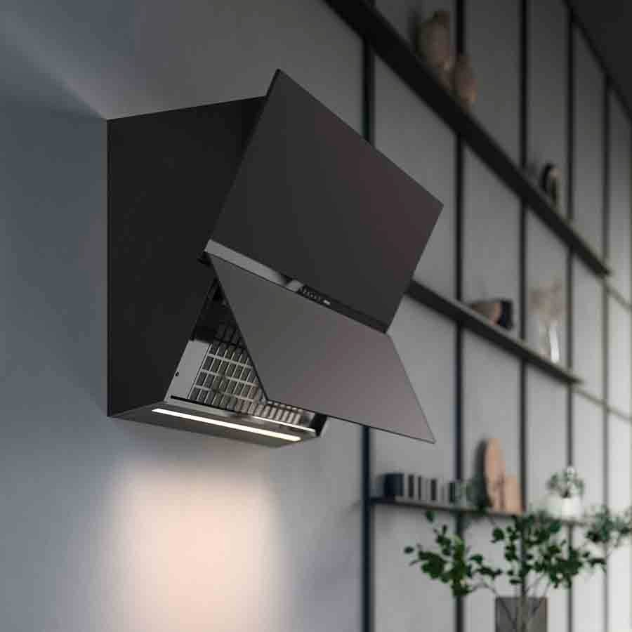 product image Falmec Hood Fusion Black Satin Glass 85 cm Ral 9005 220-240V ~ 50-60Hz 800 m3/h Without Filter Falmec Pack