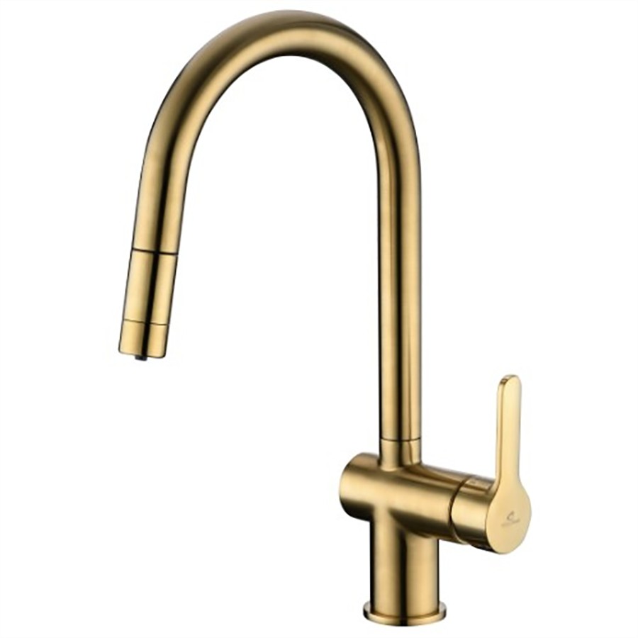 product image Bridge Point Pull Out Kitchen Mixer  SG Pull Out Kitchen Mixer Satin Gold