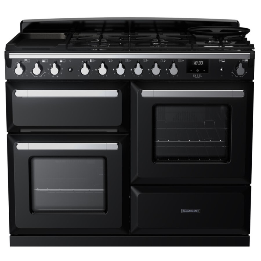 product image RangeM  Estel DLX OC D.Fuel  GLS Blk 110 H 89.50 cm x W 109.20 cm x D 60.40 cm