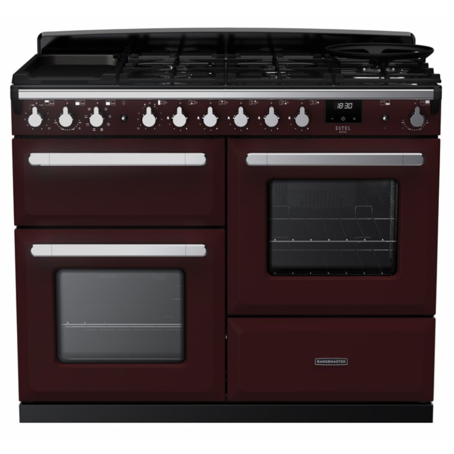 product image RangeM Estel DLX OC D.Fuel Bordeaux 110 H 89.50 cm x W 109.20 cm x D 60.40 cm