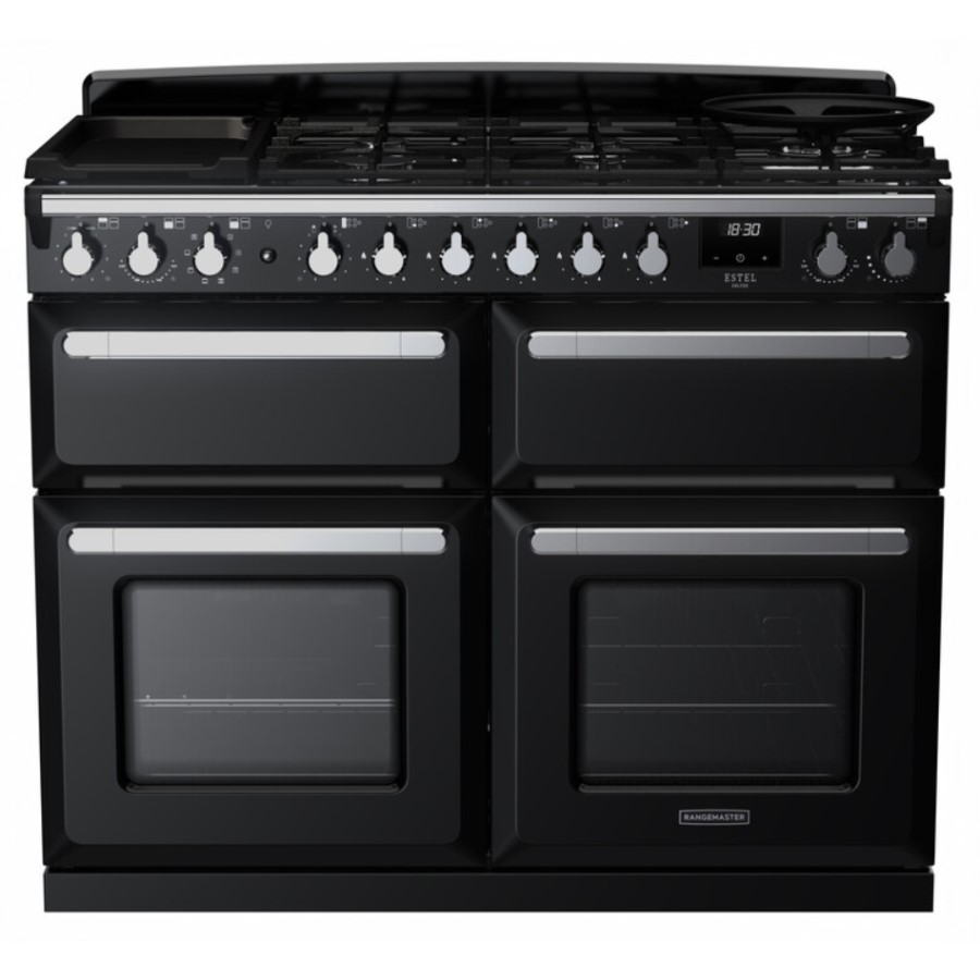 product image RangeM Estel DLX OC D.Fuel GLS Blk 110cm H 90.50 / 93.00 cm x W 110.00 cm x D 60.80 cm