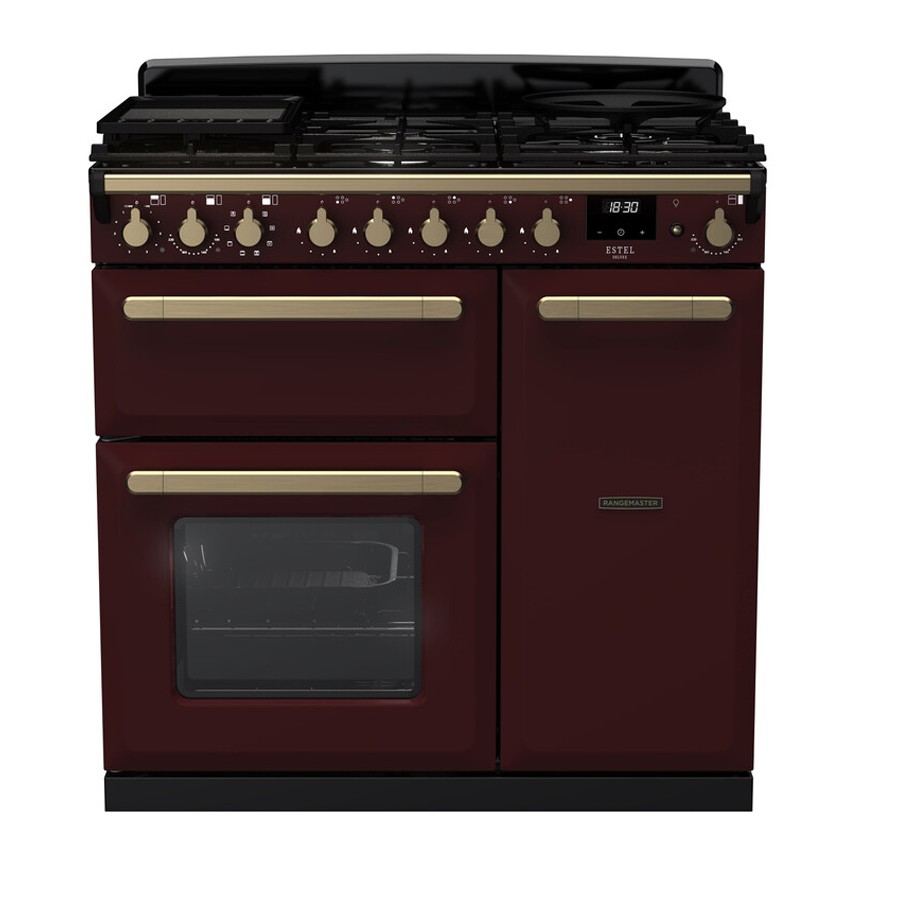product image RangeM  Estel DLX D.Fuel  Bordeaux 90cm H 89.5/93.5cm x W 90.0cm x D 61.7cm