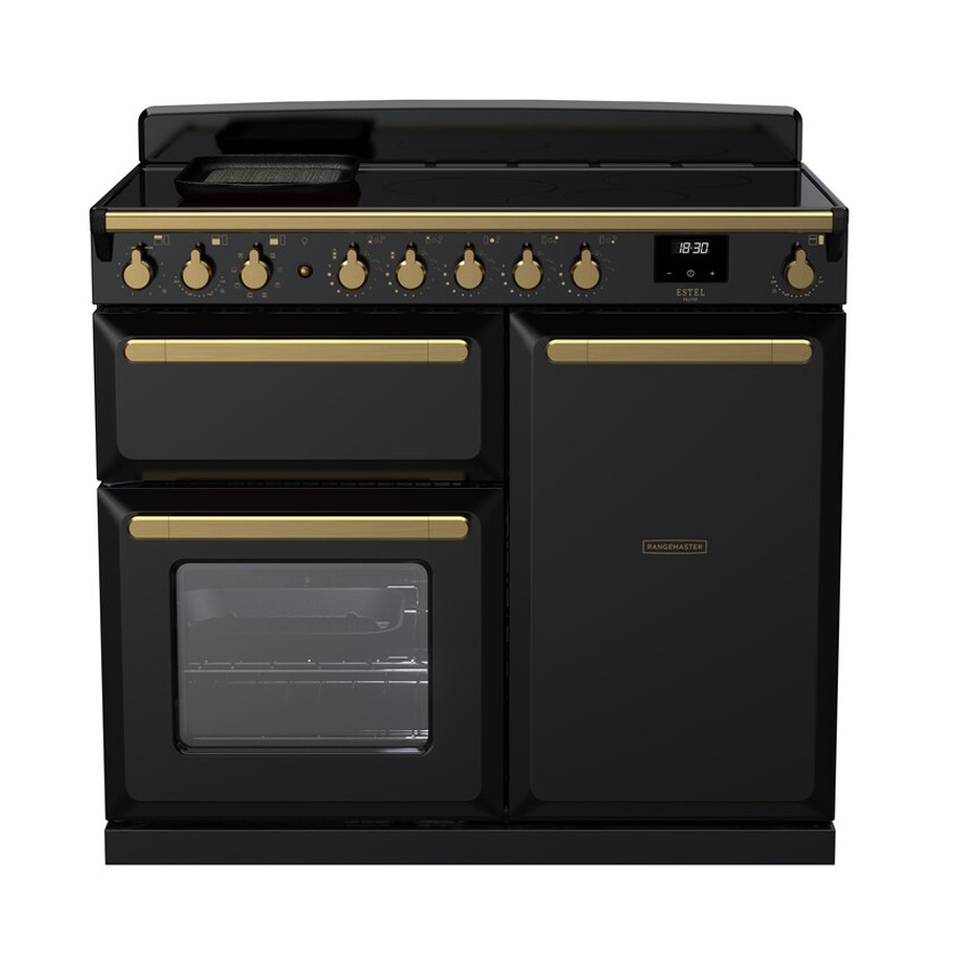 product image RangeM  Estel DLX Ind. GLS Blk 100cm H 89.5cm x W 99.4cm x D 65.4cm