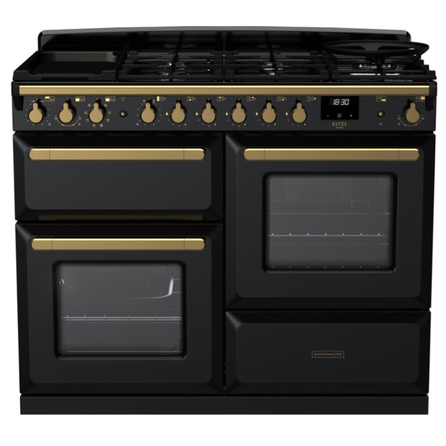 product image RangeM Estel DLX OC D.Fuel GLS Blk 110cm H 89.50 cm x W 109.20 cm x D 60.40 cm