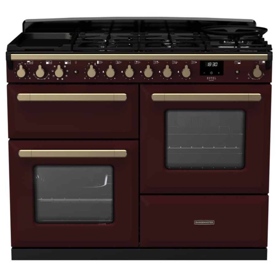 product image RangeM Estel DLX OC D.Fuel Bordeaux 110 H 89.50 cm x W 109.20 cm x D 60.40 cm