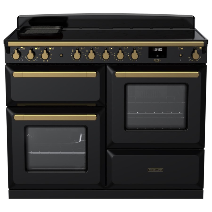 product image RangeM  Estel DLX OC Ind. GLS Blk 110cm H 89.50 cm x W 110.00 cm x D 60.40 cm