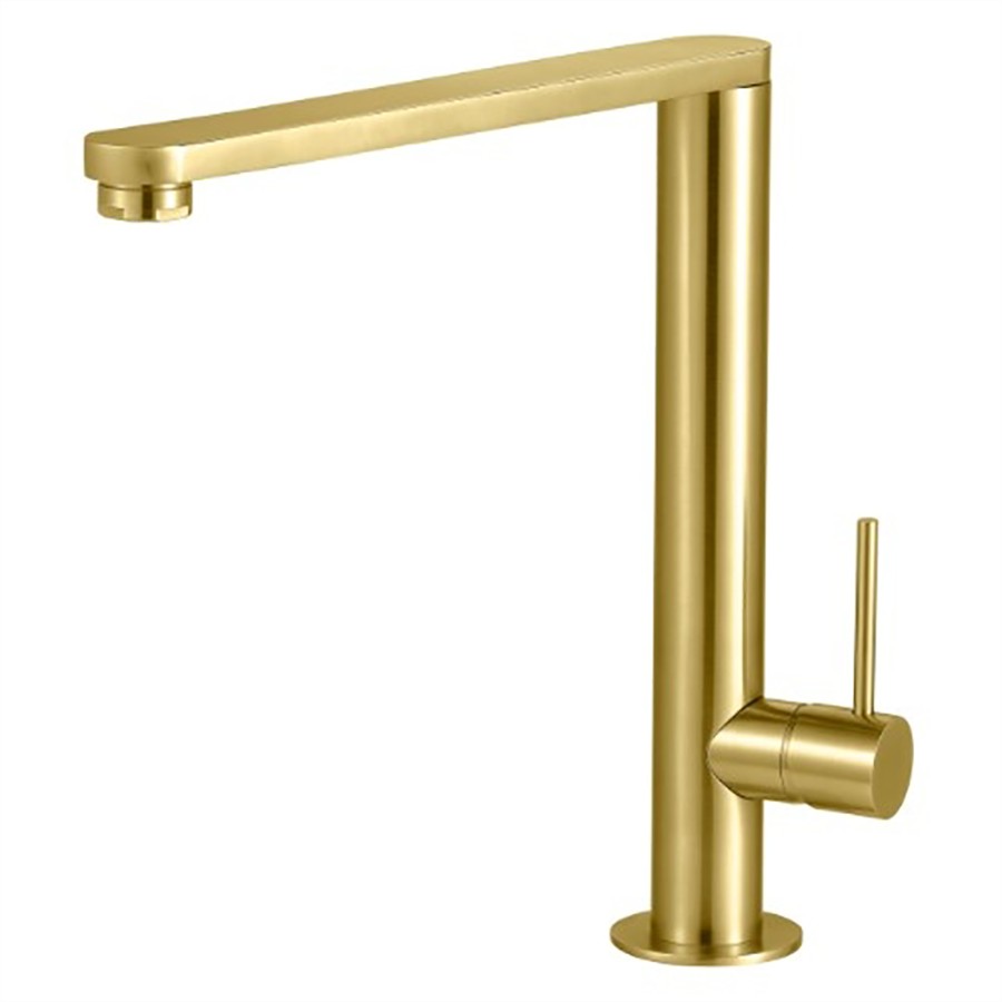 product image BP Satin Gold Single Lever Kitchen Mixer 