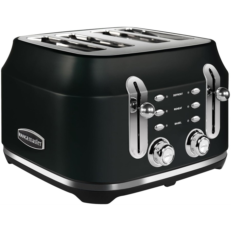 product image Rangemaster Classic 4 Slice Blk. Toaster H 19.5cm x D 30.0cm x W 30.0cm