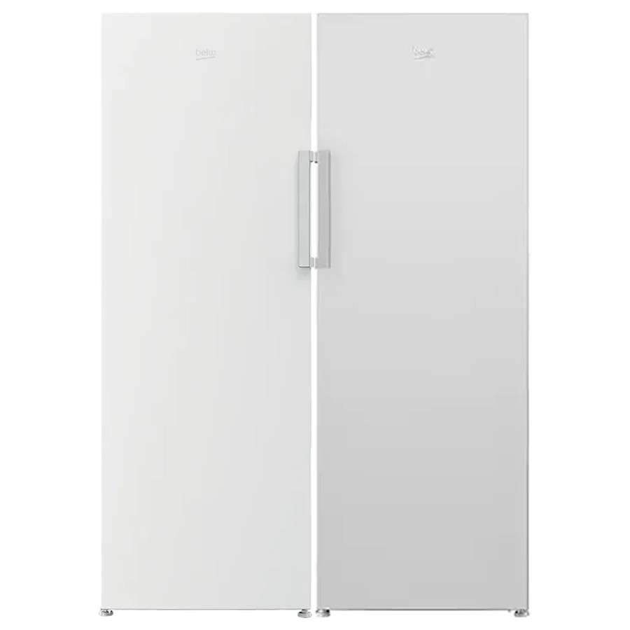 product image Beko Larder Side By Side 171x60cm White FFP4671W 
Beko Freezer 5 Drawer,2 Shelves No Frost 
LSP4671W 
Beko Larder Fridge N/Frost 367 L White