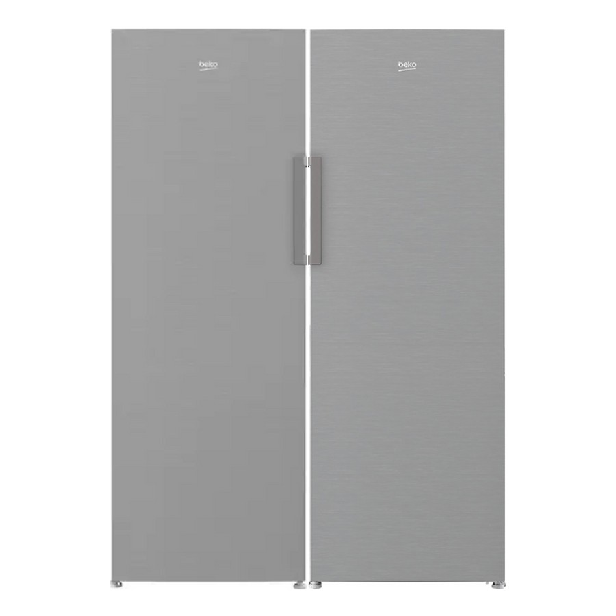 product image Beko Larder Side By Side 171x60cm Silver FFP4671PS 
Beko Freezer 5 Drawer,2 Shelves No Frost 
LSP4671PS 
Beko Larder Fridge N/Frost 367 L S/Steel