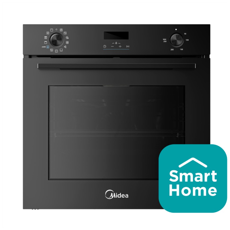 product image Midea 2.0 Built-in Electric Oven 72L 15 Function, Hydrolytic, WiFi - Total Black