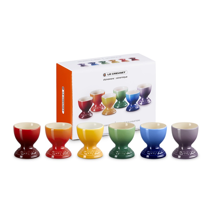 product image Le Creuset Rainbow Set of 6 Egg Cups 