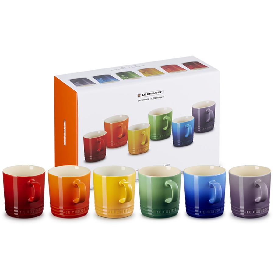 product image Le Creuset Rainbow Set of 6 Mugs 350 ml 