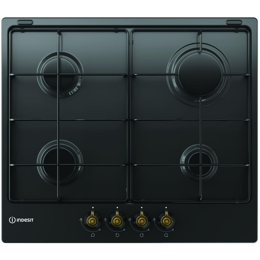 product image Indesit Gas Hob 4 Burners Black Glass H 16.0cm x W 66.0cm x D 47.6cm