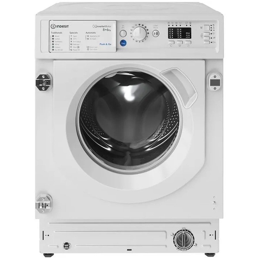 product image Indesit Washer Dryer Integrat 8/6Kg Wht H 81.5cm x W 59.5cm x D 54.5cm
