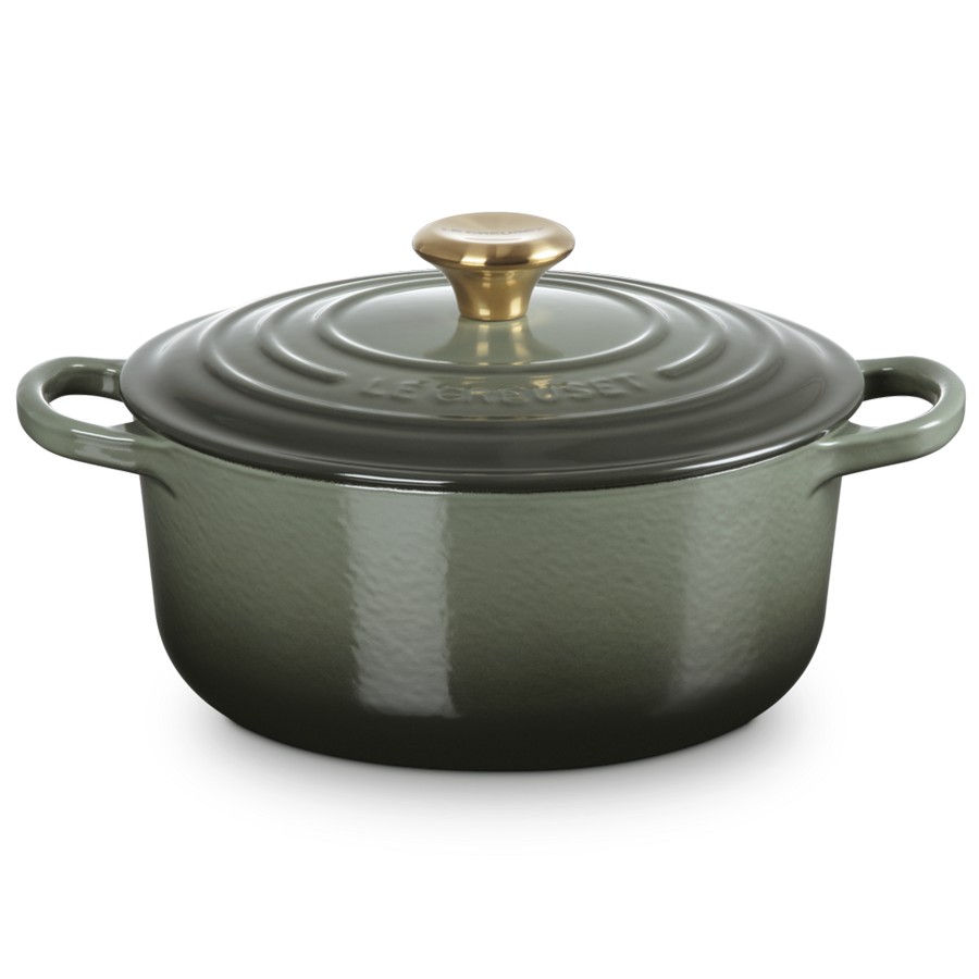 product image Le Creuset Round Casserole Thyme 20 cm Gold Knob