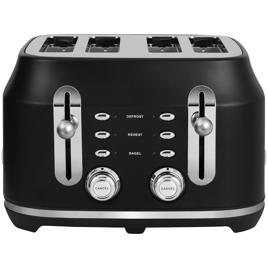 product image Rangemaster Classic 4 Slice Blk. Toaster H 19.8cm x D 30.2cm x W 30.8cm