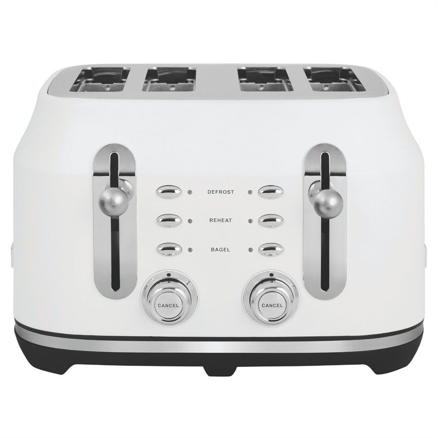 product image Rangemaster Classic 4 Slice Wht. Toaster H 19.8cm x D 30.2cm x W 30.8cm