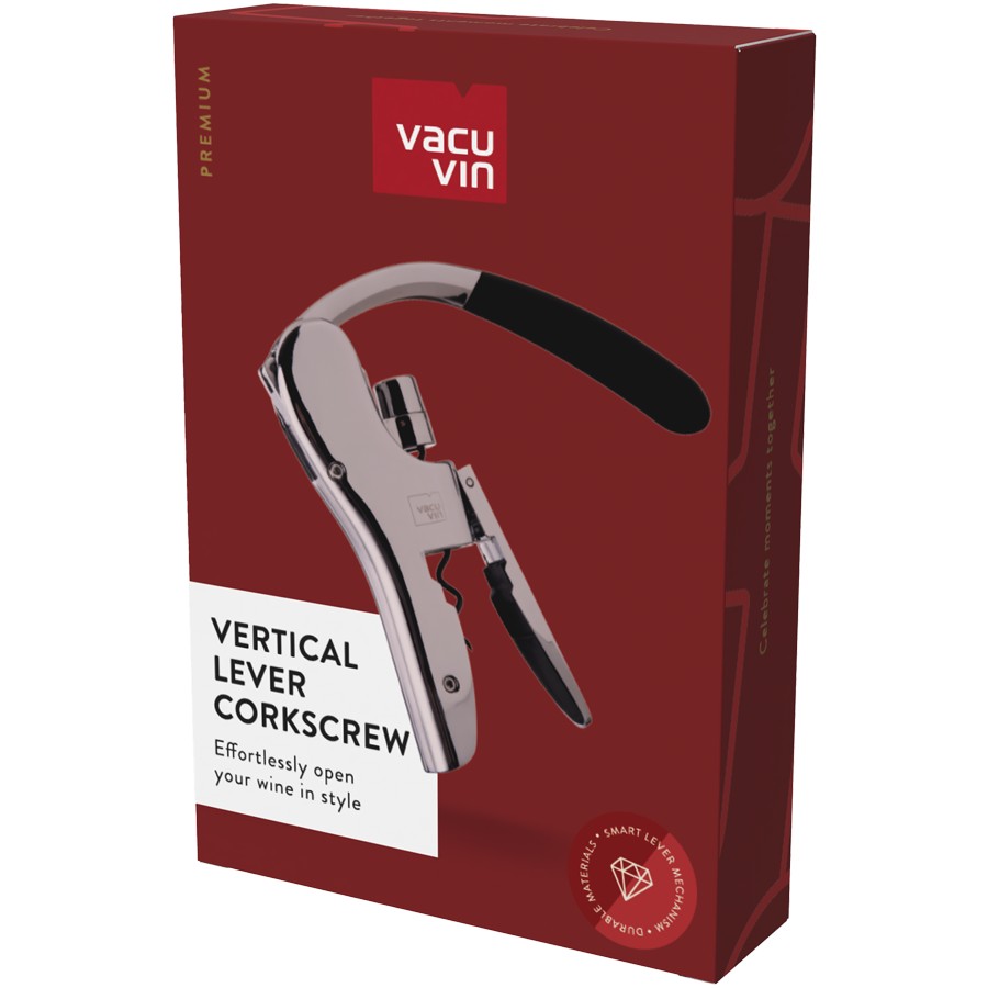 product image Vacuvin Lever Corkscrew Vertical Black 