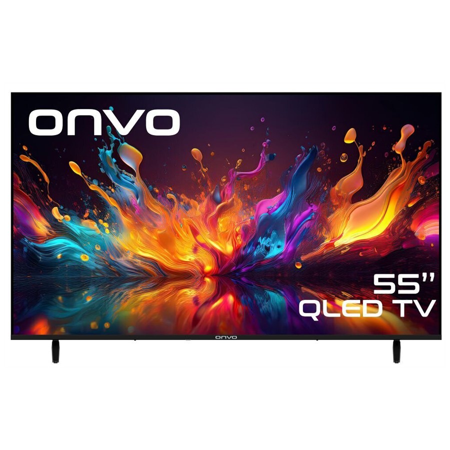 product image Onvo Television 55" QLED 4K Google Google TV Android - BT Remote - UHD 
H 70.46cm x W 122.53cm x D 7.96cm