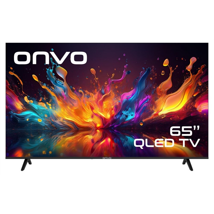 product image Onvo Television 65" QLED 4K Google Google Android Whale OS 10 - BT Remote - UHD 
H 82.8cm x W 144.4cm x D 7.96cm