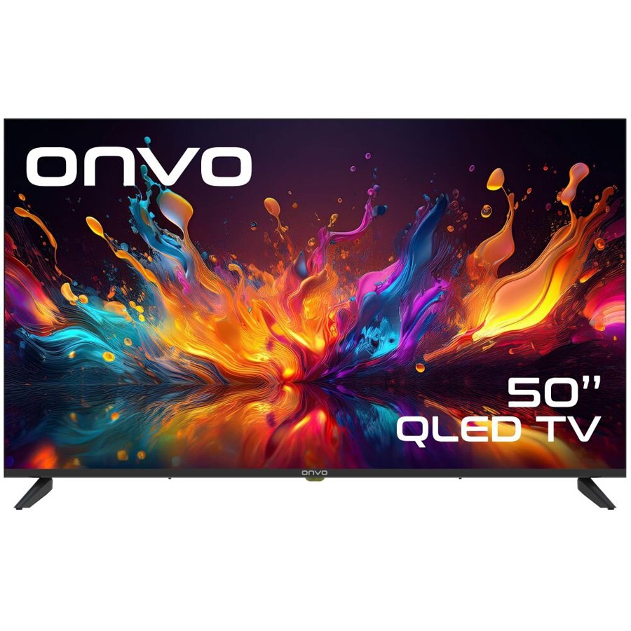 product image Onvo Television 50" QLED 4K Google Google TV Android - BT Remote - UHD 
H 64.27cm x W 110.09cm x D 7.73cm