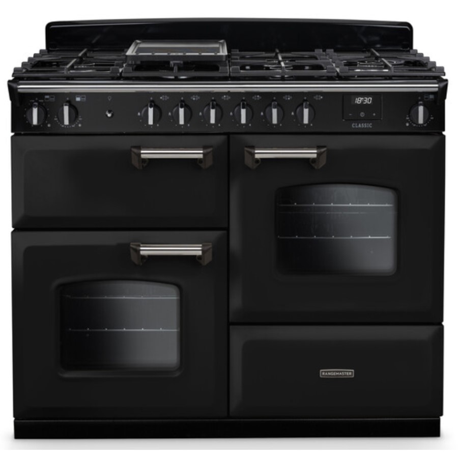 product image RangeM Dual Fuel Black/Chrome 110 cm H 89.50 / 93.50 cm x W 109.20 cm x D 61.70 cm