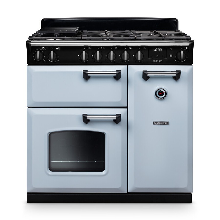 product image RangeM Dual Fuel Blue/Chrome 90 cm H 89.50 / 93.50 cm x W 90.00 cm x D 61.70 cm