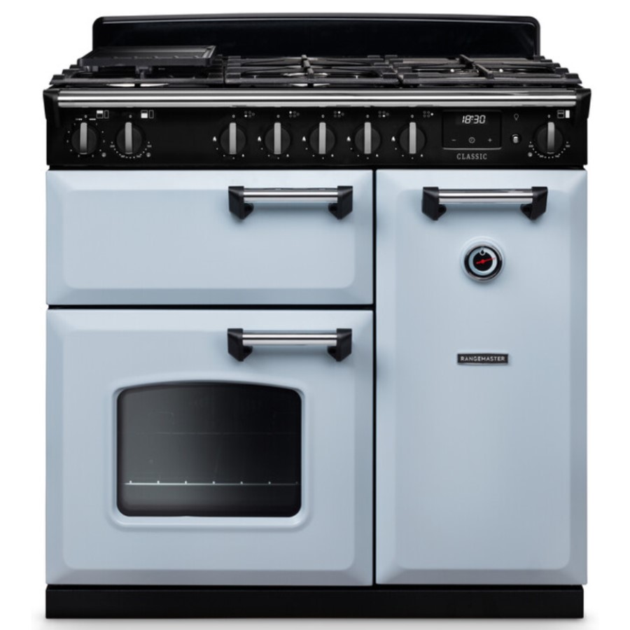 product image RangeM Dual Fuel Blue/Chrome 100 cm H 89.50 / 93.50 cm x W 99.40 cm x D 61.70 cm