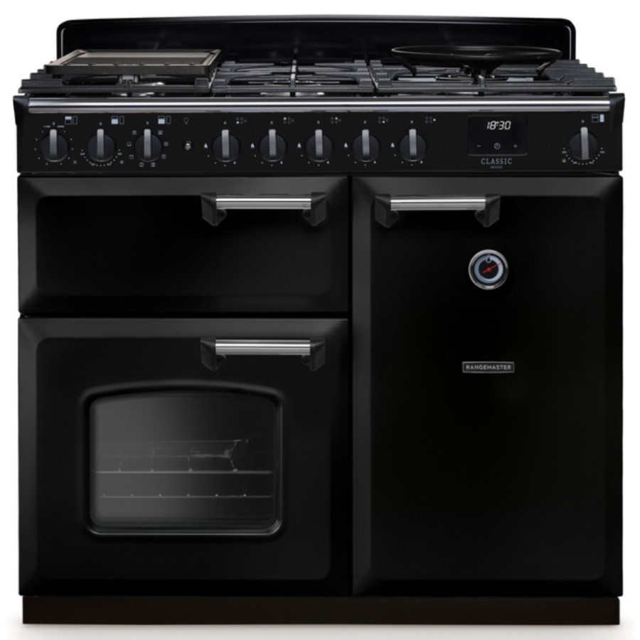 product image RangeM Dual Fuel Black/Chrome 100 cm H 89.50 / 93.50 cm x W 99.40 cm x D 61.70 cm