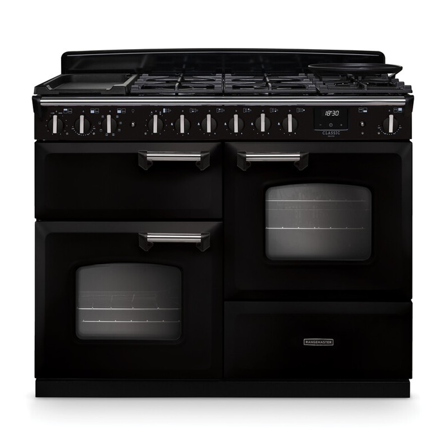 product image RangeM Dual Fuel Black/Chrome 110 cm H 89.50 / 93.50 cm x W 109.20 cm x D 61.70 cm