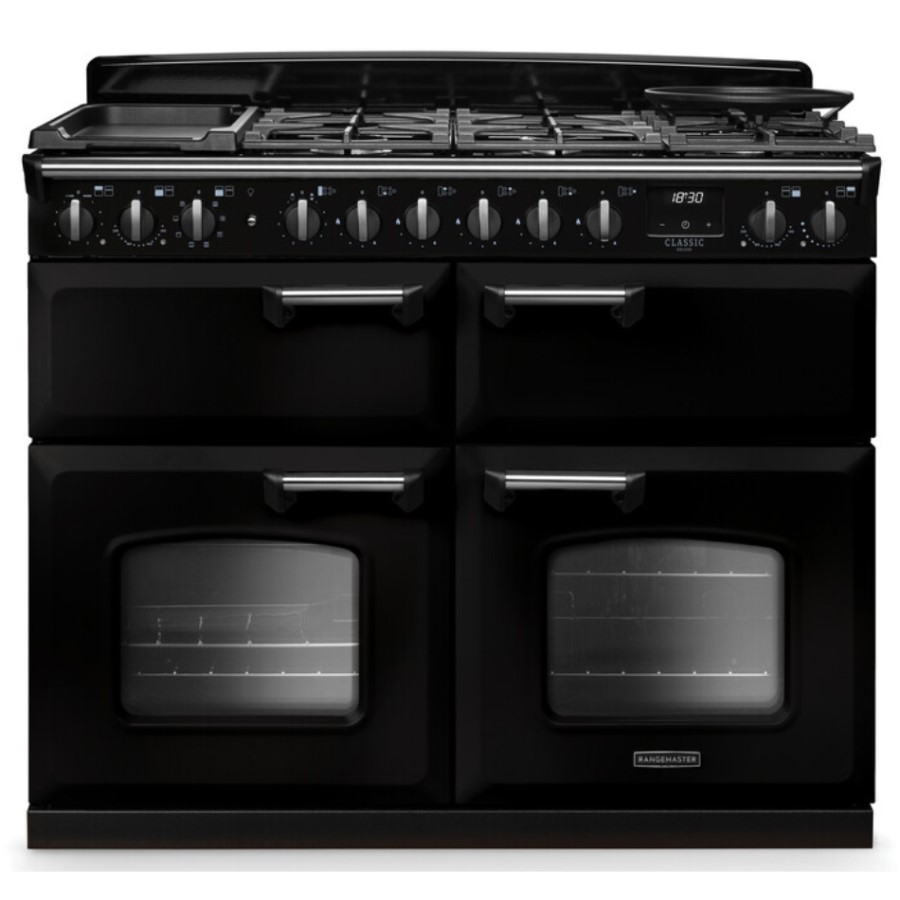 product image RangeM Dual Fuel Black/Chrome 110 H 89.50 / 93.50 cm x W 109.20 cm x D 61.70 cm