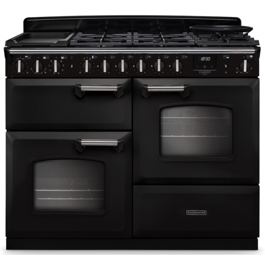 product image RangeM Dual Fuel Black/Chrome 110 cm H 89.50 / 93.50 cm x W 109.20 cm x D 61.70 cm