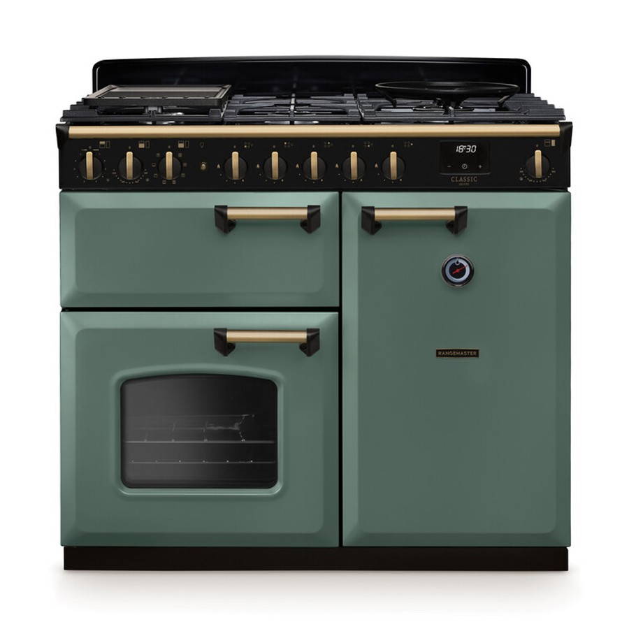 product image RangeM Dual Fuel Green/Brass 100 cm 