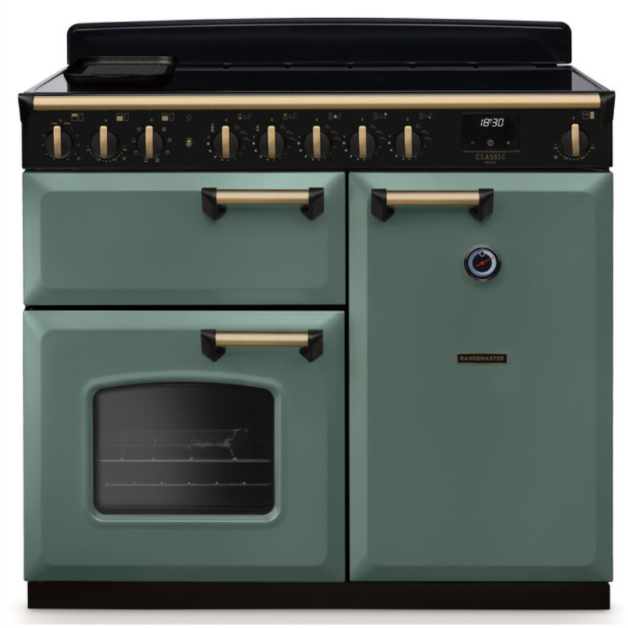 product image RangeM Induction Hob Green/Brass 100 cm H 89.50 / 93.50 cm x W 99.40 cm x D 61.70 cm