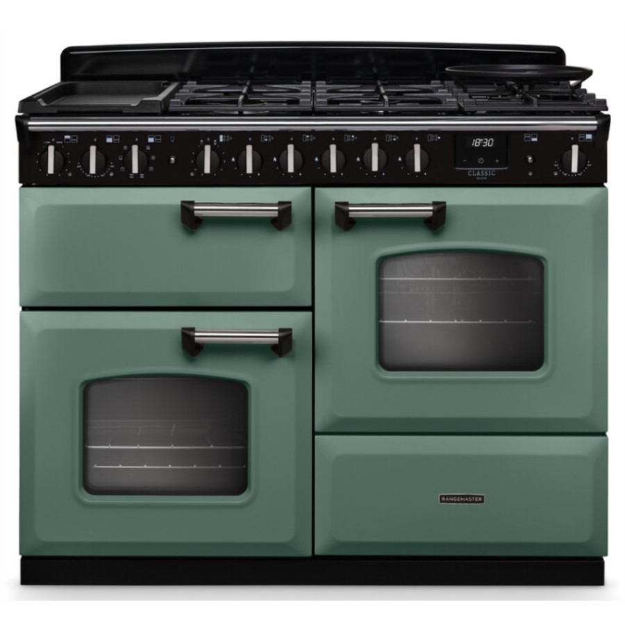 product image RangeM Dual Fuel Green/Chrome 110 cm H 89.50 / 93.50 cm x W 109.2 cm x D 61.70 cm