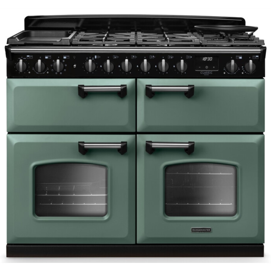 product image RangeM Dual Fuel Green/Chrome 110 cm H 89.5 / 93.5 cm x W 109.2 cm x D 61.70 cm