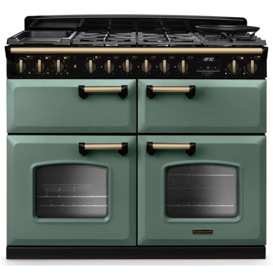 product image RangeM Dual Fuel Green/Brass 110 cm H 89.50 / 93.50 cm x W 109.2 cm x D 61.70 cm